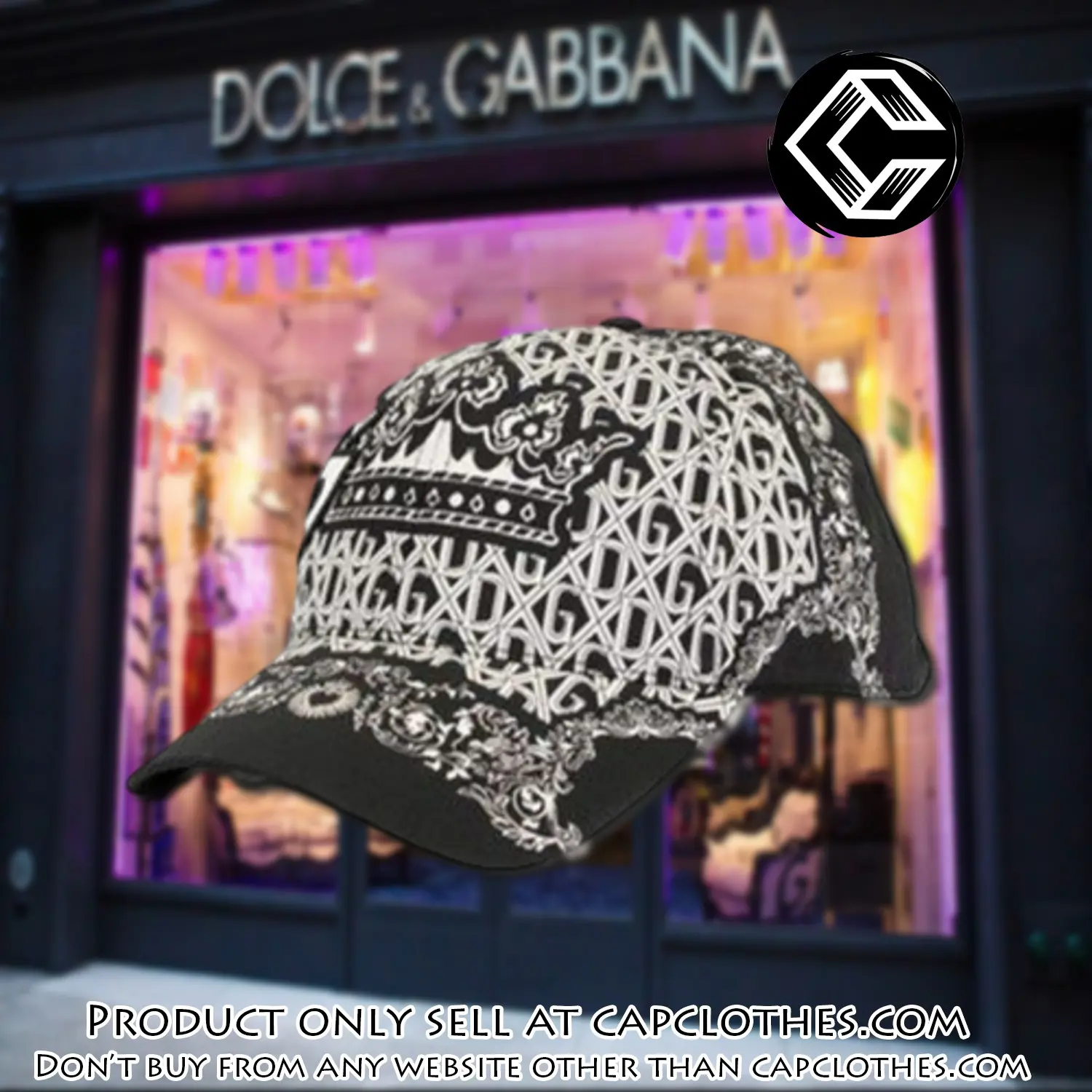 Dolce & gabbana luxury cap print 3d trending cap ctc1090 cc4540135